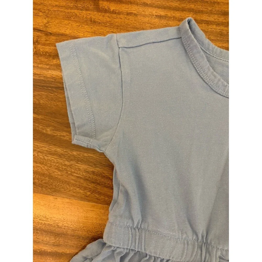 Primary Drawstring Waist Dress, Vintage Blue, Size 3T